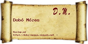 Dobó Mózes névjegykártya